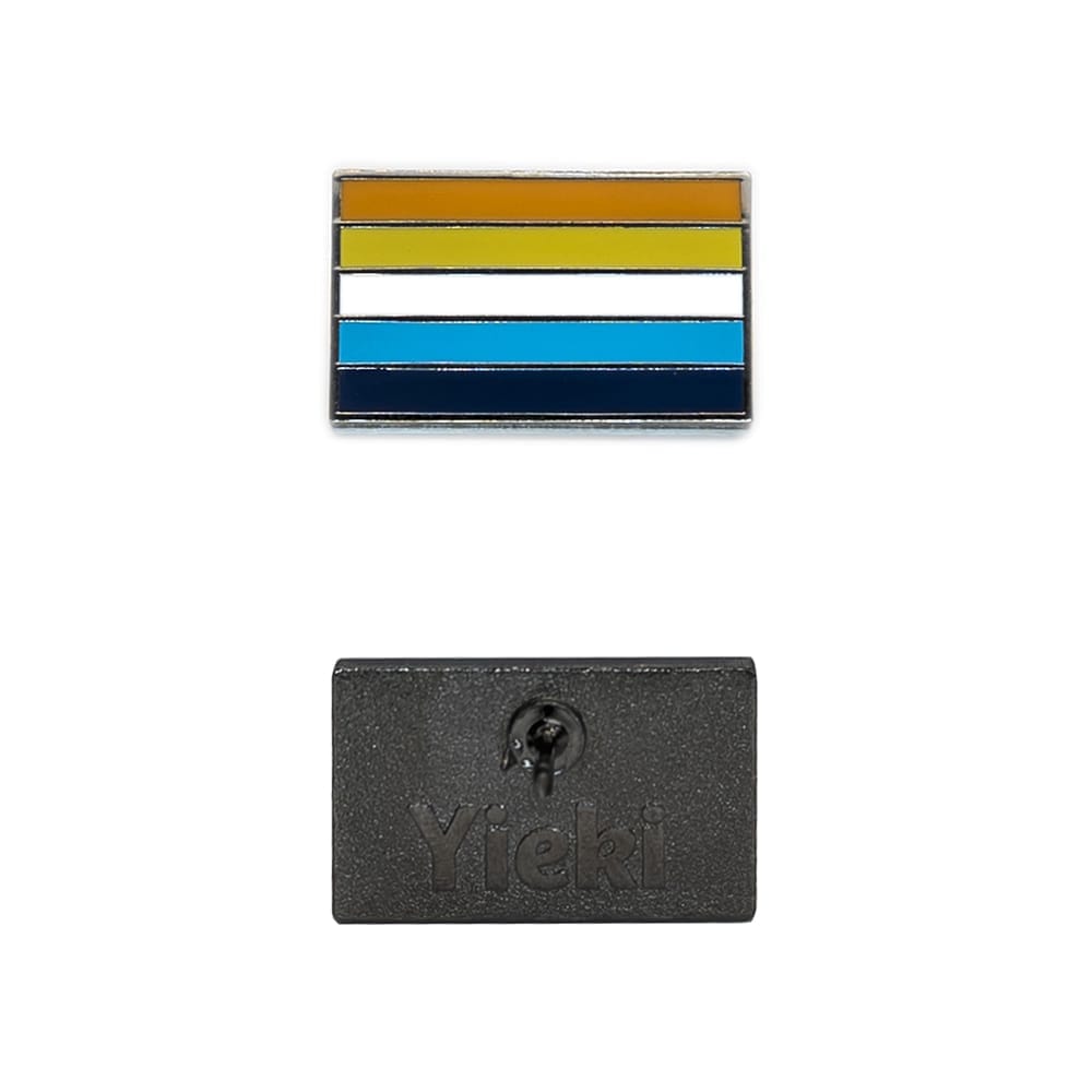 An aroace pin image showing black plating backing