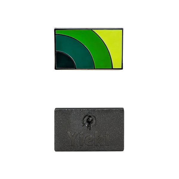 A mental health pin image showing black plating backing