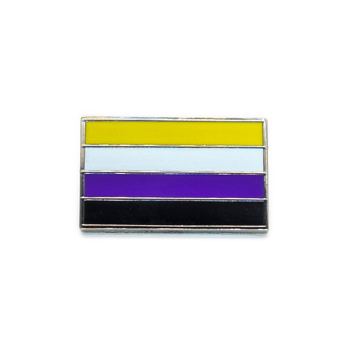 An image of a non-binary flag pin