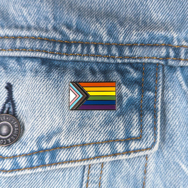 Progressive Pride Flag Lapel Pin