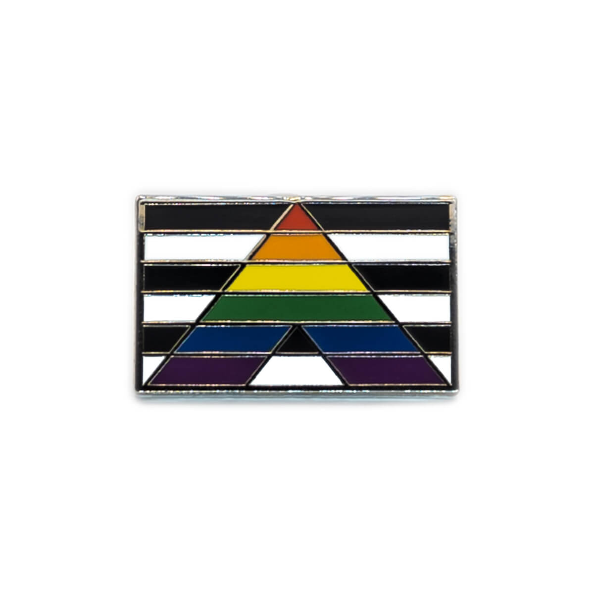An image of a straight ally flag pin