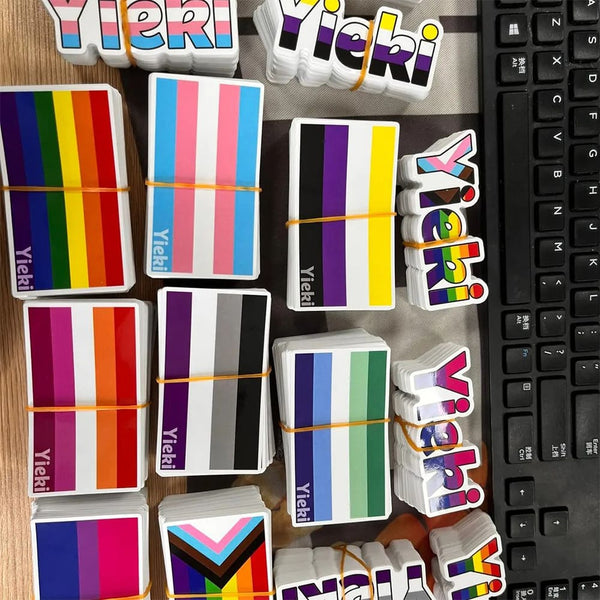 Yieki sticks of different LGBTQIA+ Flags