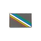 An image of a disability pride flag pin